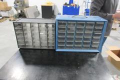 Metal 4 Drawer Cabinet with Laminate Top and (2) Multibin Organizers