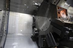 Miyano BND-34S CNC Lathe, C-Axis on Main and Sub-Spindle, 12 Station Turret, Parts Catcher & Conveyor, Chip Conveyor