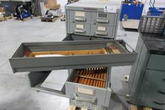 Metal File Card Organizer Cabinet with (11) Drawer with Dual Removable Trays