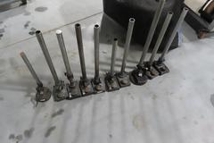 Cart with Contents including Desk Top Lamps, Desktop Light Magnifying Lense, Tote of Height Stands and More!