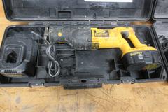 Dewalt 18 Volt SDS Concrete Hammer Drill DC212, and Reciprocating Saw DC385, Both with Batteries and Carry Cases