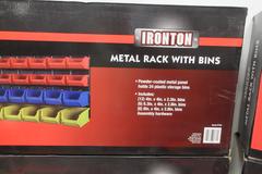 Ironton Metal Wall Mount Racks with Plastic Storage Bins, (6 kits) **New In Boxes**