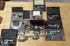 Digital Micrometers 0-1" & 1-2" Travel Ranges, Various Brands, Mitutoyo, Starrett, SPI and Others