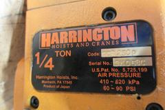 Harrington 1/4 Ton Pneumatic Chain Hoist, Model TCR250P