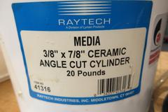 Raytech Tumble-Vibe and 1/3 Bucket of Deburring Media