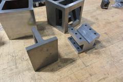 Precision Ground Squares 6x6x6", Angle Plate 5"x4.125"x4.125", Vee Block 4.125"x4.125"x3"