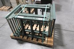 Adjustable Height 24" Wide Roller Conveyor (2) Sections 30" Length, Approx 28-36" Height