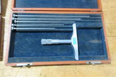 Depth Micrometer sets 0 - 12" Ranges, Various Brands, M&W, Lufkin, Brown & Sharpe, Starrett