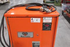 GNB Ferrocharger 24V on Metal Stand with Power Cord and 2 Prong Connector Plug