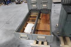 Metal File Card Organizer Cabinet with (11) Drawer with Dual Removable Trays