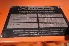 Herman Pink Granite Surface Plate 24"x36"x6.5" on Economy Die Lift Cart 2000 lb Capacaity Lift Cart, Adjustable Height