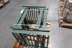 Adjustable Height 24" Wide Roller Conveyor (2) Sections 30" Length, Approx 28-36" Height
