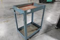 Tall Heavy Duty Steel Rolling Shop Cart with 2 Shelves