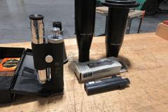 Scherr Tumico Lenses (2) 50x, (1) 20x, and (1) Edmund 30x Pocket Microscope, (1) Bosch & Lomb 32mm  0.10 Portable Microscope
