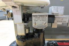 Central Scientific 1000g Triple Beam Weight Scale with Calibration Weights in Wooden Case