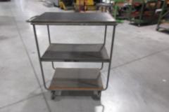 Tall Rolling Steel Frame 3 Shelf Shop Cart