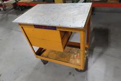 2-Drawer Cart and Contents with 20" x 30" Aluminum Top