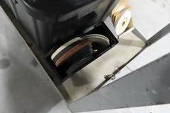 Cart with Contents including Desk Top Lamps, Desktop Light Magnifying Lense, Tote of Height Stands and More!