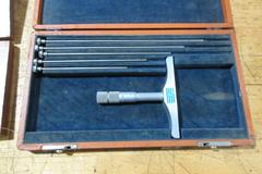 Depth Micrometer sets 0 - 12" Ranges, Various Brands, M&W, Lufkin, Brown & Sharpe, Starrett