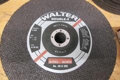 Walter Grinding Wheels 9" x 1/4" x 7/8" Thread on And Thru Hole, Dozens of **New Unused** Wheels with Safety Face Shield