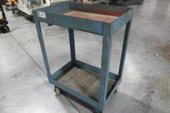 Tall Heavy Duty Steel Rolling Shop Cart with 2 Shelves