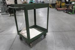 Tall Heavy Duty Steel Rolling Shop Cart with 2 Shelves