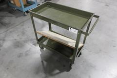 Steel Rolling Shop Cart with 2 Shelves