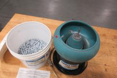 Raytech Tumble-Vibe and 1/3 Bucket of Deburring Media