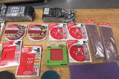 Sanding Pads and Paper Assorted Types, Steel Wool, 14" Masterforce Backsaw with Miter Box