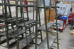 Pollard 3-Shelf Metal Stock Racks 3' Wide x 2' Deep x 7 High , (6) Total