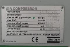 Atlas Copco GA 50 VSD 67 HP Variable Speed Drive Rotary Air Compressor 