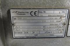Rietschle Thomas Bora SAP 300 (01) Vacuum Pump and (2) Shelf Cart