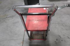 Scissor Lift Rolling Die Cart 38" x 20" Platform, Repaired Handle and Boat Winch Lift System