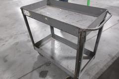 Steel Shop Cart, Rolling 2 Shelves