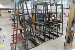 Pollard 3-Shelf Metal Stock Racks 3' Wide x 2' Deep x 7 High , (6) Total