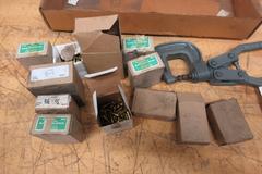 Roper Whitney Rivet Press with Boxes of Rivets, Aluminum, Steel Brass