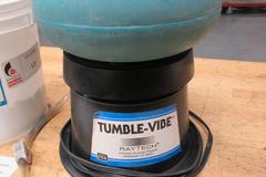 Raytech Tumble-Vibe and 1/3 Bucket of Deburring Media