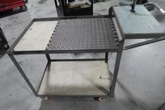 Rolling Cart with (2) 36" x 24" Shelves and Work Light