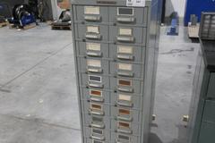 Metal File Card Organizer Cabinet with (11) Drawer with Dual Removable Trays