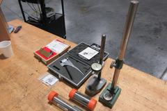 Webseter Hand Held Hardness Tester, Suttle Electrical Crimper, (2) Height Stands, (2) Expanding Mandrels