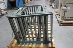 Adjustable Height 24" Wide Roller Conveyor (2) Sections 30" Length, Approx 28-36" Height