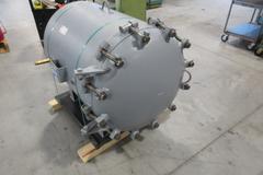 Wheeler Tank Mfr. Heavy Duty Pressure Tank with Relief Valve, Swinging End Cap and Stand