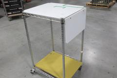 Metro 2 Shelf Wire Rolling Rack with Laminate Top