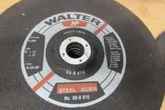 Walter Grinding Wheels 9" x 1/4" x 7/8" Thread on And Thru Hole, Dozens of **New Unused** Wheels with Safety Face Shield