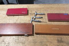 Depth Micrometers with Various Length Barrell Attachments, Starrett, Brown & Sharpe and Others