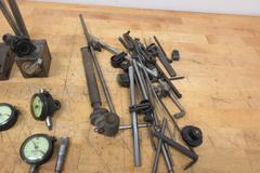 Federal Dial Travel Indicators with Assorted Height Stands and Clamps