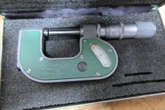 Micrometers | (2) Mitutoyo 0-1" Wall Mics, (1) Mitutoyo (1) Starrett 0-1" Wall Mic, (1) Lufkin 0-1" Pressure Mic, Brown & Sharpe 0-1" Depth Mic