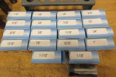 5C Collets **NIB** China (18pc) Set 1/16" - 1-1/8" with Divider Stand, and Emergency 5C Collets