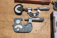 Pressure Micrometers, 0-1" & 1-2", (1) Mahr Bench Micrometer with Millimess Indicator, Other Assorted Brands, Mitutoyo, Scherr Tumico