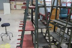 Pollard 3-Shelf Metal Stock Racks 3' Wide x 2' Deep x 7 High , (6) Total